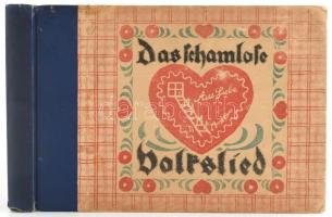 Schidrowitz, Leo: Das schamlose Volkslied. Eine Sammlung erotischer Volkslieder. Wien, 1921, Gloriette. Számozott (0334) példány. 221 p. Német nyelven. Számos fametszetű illusztrációval. Kiadói illusztrált félvászon kötésben, kissé sérült gerinccel és borítóval. / In half linen binding, numbered (0334), slightly damaged spine and cover