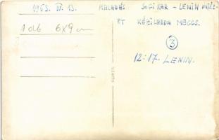 1953 Budapest, Haladás Jogi kar - Lenin Intézet kézilabda meccs / Hungarian handball match. photo (E...