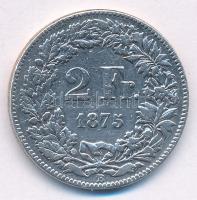 Svájc 1875B 2Fr Ag T:3 Switzerland 1875B 2 Francs AG C:F Krause Y#32