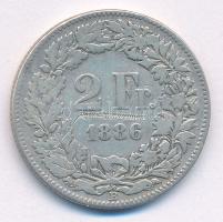 Svájc 1886B 2Fr Ag T:3 Switzerland 1886B 2 Francs AG C:F Krause Y#32