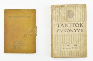 1911, 1927 Tanári zsebkönyv 1928-1929. évre, irredenta jelmondattal + Tanítók évkönyve az 1911-1912. évre