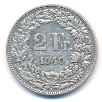 Svájc 1940B 2Fr Ag T:2  Switzerland 1940B 2 Francs Ag C:XF  Krause KM#21