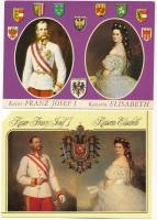 Erzsébet királynő (Sissi) és Ferenc József - 4 db modern képeslap / Empress Elisabeth of Austria (Sisi) and Franz Joseph - 4 modern postcards