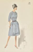 1962 Londoni ruhamodell katalógus, ceruzás kiegészítésekkel, egyik oldal vágott