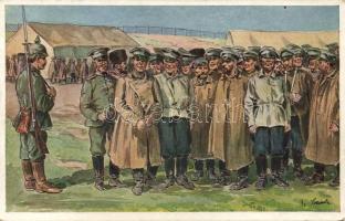 Hadifoglyokat ábrázoló 3db 1. világháborús német képeslap