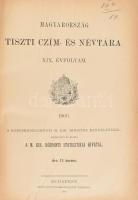 1900 Magyarország tiszti czím- és névtára XIX. évf. 1900. Szerk. A M. Kir. Központi Statisztikai Hiv...