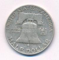 Amerikai Egyesült Államok 1952D 1/2$ Ag "Franklin" T:2 USA 1952D 1/2 Dollar Ag "Frank...