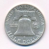 Amerikai Egyesült Államok 1963D 1/2$ Ag "Franklin" T:2 USA 1963D 1/2 Dollar Ag "Frank...