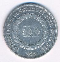 Brazília 1853. 500R Ag T:1- karc Brazil 1853. 500 Reis Ag C:AU Krause KM# 464 scratched
