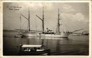 1936 Constanta, Nava Scoala / port, steamship (EK)
