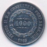Brazília 1865. 1000R Ag T:1- karc Brazil 1865. 1000 Reis Ag C:AU scratched Krause KM# 465