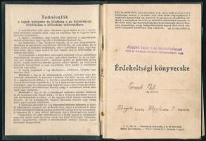 1941-1948 Alsógöd, érdekeltségi könyvecske + 6 db elszámolási lap, váltólejárati értesítő