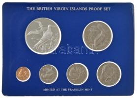 Brit Virgin-szigetek 1977. 1c-50c (5xklf) + 1$ Ag forgalmi szett eredeti tokban, tanúsítvánnyal T:PP...