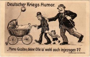 Deutscher Kriegs Humor. Wilh. S. Schröder No. 59. / Első világháborús német katonai propaganda lap / WWI German military propaganda