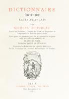 Nicolas Blondeau et Francois Noel: Dictionarium eroticum latino-gallicum. Dictionnaire érotique lati...