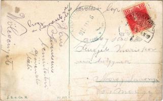 1919 Részeg férfi boroshordóval / Drunk man with wine barrel. J.S. u. Co. M. Nr. 837. (r)