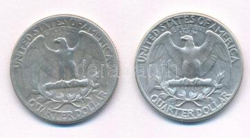 Amerikai Egyesült Államok 1948. 25c Ag (2xklf) T:2-
USA 1948. 25 Cent Ag (2xdiff) C:VF