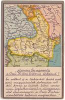 Megnézi Ön naponta a Pesti Hírlap háborús térképeit? A romániai háború térképe. Kiadja a Pesti Hírlap / WWI Map of the Romanian war (ázott / wet damage)
