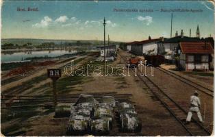 1917 Brod, Bosanski Brod; Parobrodarska agencija / Dampfschiffahrts Agentie / Steamship agency (EK) + HADTÁP POSTAHIVATAL 167 (EK)