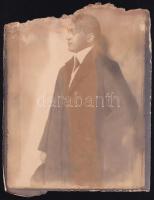 Székely Aladár (1870-1940): Ady Endre ismeretlen portréja. Sérült, hiányos 19x24 cm