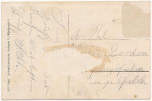 Nagyszeben, Hermannstadt, Sibiu; Pályaudvar, vasútállomás, gőzmozdony, vonat. Vasúti Levelezőlapárus...