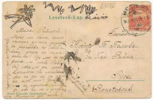 1906 Herkulesfürdő, Herkulesbad, Baile Herculane; Gyógyterem sétánya. Eberle Keresztély kiadása Mont...