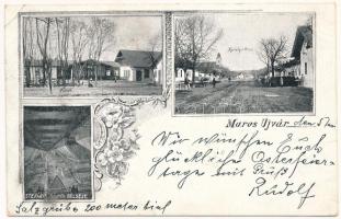 1901 Marosújvár, Uioara, Ocna Mures; fürdő, Király utca, Stefánia bánya belseje / spa, street, mine interior. Art Nouveau, floral (EB)