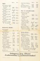 cca 1960 Az Állami Áruház árleszállítási tájékoztatója, sok iparcikk felsorolásával, hajtott, 47×30 ...