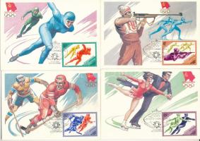 8 db modern téli sport képeslap az 1984-es szarajevói olimpiáról, Carte Maximum (CM) / 8 modern winter sport postcards from the 1984 Winter Olympics in Sarajevo