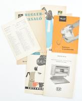cca 1960-70 5 db retro háztartási gép használati utasítás (Kotyogó kávéfőző, háztartási szikvízkészülék stb.)