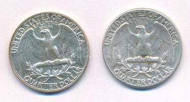 Amerikai Egyesült Államok 1960. 25c Ag + 1961. 25c Ag T:1-,2
USA 1960. 25 Cent Ag + 1961. 25 Cent A...