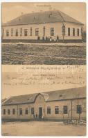 1913 Niczkyfalva, Nickifalva, Kutas, Nitzkydorf, Nitchidorf; Állami óvoda és elemi iskola. Állami tanítótestület kiadása / kindergarten and elementary school + VERSECZ - M. ILLYE 272. SZ. A vasúti mozgóposta bélyegző (EK)