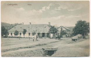 1911 Csákigorbó, Garbou; Fő tér, üzlet. Dunky fivérek kiadása / main square, shop (EK)