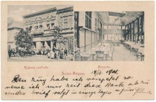 1901 Szászrégen, Reghin; Kapusy szálloda, étterem, belső / hotel and restaurant, interior (r)