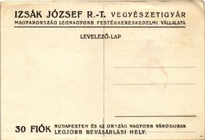 Mickey egér szánkózás közben. Klösz korai Disney képeslap. Hátoldalon Izsák József rt. vegyészetigyá...