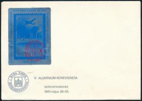 1985 V. Alumínium Konferencia emlék borítékja, rajta emlékív