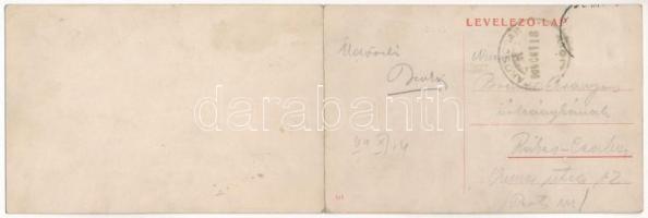 1909 Arad, Vesztőhely, Kossuth szobor és utca, Vértanú szobor. 2-részes kinyitható panorámalap / sta...