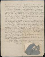 1917.VIII.24. I. világháborús magyar katona érdekes kézzel írt levele édesanyjához, hozzá csatolva e...