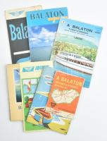1960-1990 7 db retro Balaton térkép