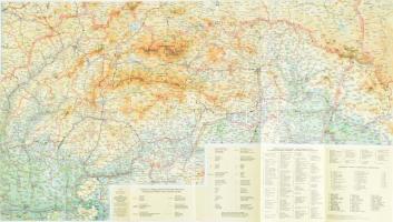 1993 Szlovákia térképe, magyar településnevekkel, kiadja: DIMAP, kisebb szakadásokkal, 90×44 cm