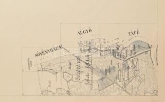 1919 Szeged szabad kir. város határának térképe, tervezte: Jakabffy Lajos, sokszorosította a Magyar ...