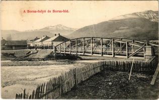 Borsa (Máramaros), Borsa folyó és híd. Berger kiadása / bridge, riverside (fa)