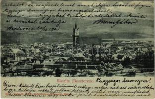 1901 Beszterce, Bistritz, Bistrita; látkép télen. M. Binder kiadása / general view in winter (EK)