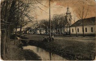 1914 Óbéba, Óbéb, Beba Veche; utca, templom / street view, church (EB)