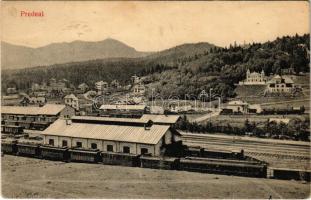 Predeál, Predeal; vasútállomás, vonat / railway station, train (fa)