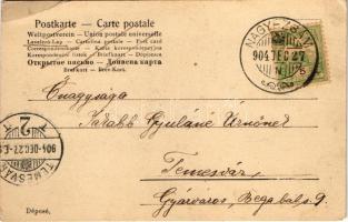 1904 Nagyzsám, Nagy-Zsám, Großscham, Sama, Jamu Mare; templom, paplak, iskola / church, parish, scho...