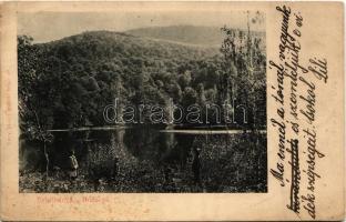 Felsőbánya, Baia Sprie; Bódi tó. Túry József amatőr felvétele. Szabó Károly kiadása / Lacul Pinthea / lake (b)