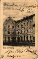 1903 Sepsiszentgyörgy, Sfantu Gheorghe; Dohánygyár / tobacco factory (kopott sarkak / worn corners)