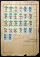 1964 1575 Ft okmánybélyeg felragasztva