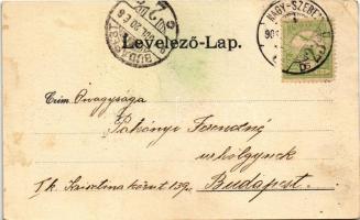 1901 Nagyszeben, Hermannstadt, Sibiu; Ursulinenkloster / Orsolyiták zárdája télen. Karl Graef kiadás...